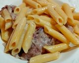 A picture of step 8 of Penne with Radicchio and Creamy Cheese Sauce.