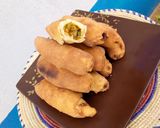 A picture of step 6 of Fish rolls.