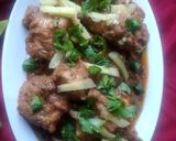 A picture of step 8 of Tawa chicken karahai.