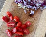 A picture of step 1 of Rocket sundried tomato rigatoni.