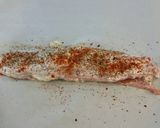 A picture of step 2 of Roast Pork Tenderloin with a Green Peppercorn Cream Sauce.