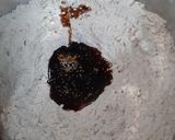 A picture of step 4 of Thekua (with Poppy seeds).