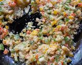 A picture of step 5 of Mediterranean style Upma.