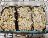 Foto del paso 5 de la receta: Berenjenas rellenas de Jamoncitos de pollo 🍆🍗