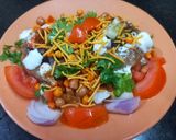 A picture of step 4 of Aloo Tikki Chaat.