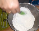 A picture of step 3 of Eggless Doll cake pineappple flavour.