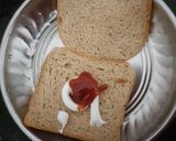 A picture of step 2 of Cheese sandwich.