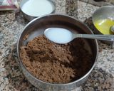 A picture of step 3 of Chocolate Pin wheel Rolls.