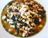 A picture of step 5 of Cannellini Bean Soup with Greens (Chicory, Swiss Chard, Spinach).