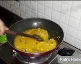 A picture of step 3 of Bengali sweet pulao.