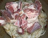A picture of step 4 of Aloo Gosht.