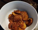 A picture of step 6 of Raw banana fry.
