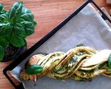 A picture of step 7 of Braided Bread with Basil Pesto.