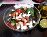 A picture of step 4 of My Cheese & Olive Greek inspired Salad 😀.