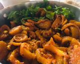 A picture of step 3 of Kantola masala subji.