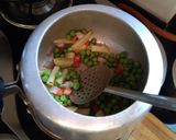 A picture of step 1 of Jhatpat pulav.