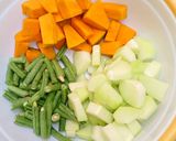 Foto langkah ke 1 dari resep Lodeh labu praktis bumbu iris.