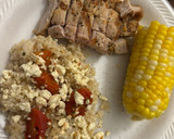 A picture of step 3 of Pan- Seared pork chops with Mediterranean Flair.