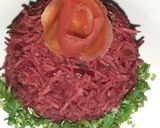 A picture of step 3 of Beetroot Pulao.
