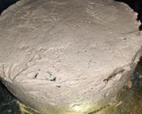 A picture of step 7 of Golden Dust Cake.....molten chocolate.