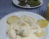 Foto del paso 8 de la receta: Pechuga de pollo y papas a la crema y verdeo