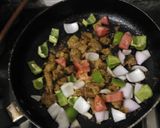 A picture of step 4 of Mutton chilli fry.