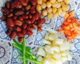 A picture of step 2 of Rajma imli dipping chat.