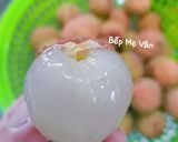 Hình bước làm 1 của món Vải ngâm đường phèn
