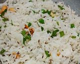 A picture of step 3 of Jeera Matar Pulao (Cumin Pea Rice).