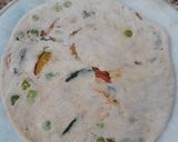 A picture of step 2 of Mutter _Masala Parantha.