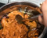 A picture of step 5 of Spicy Mutton Curry in the Traditional Goan 'Recheado Masala' Paste 😋.