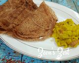 A picture of step 5 of Red Sorghum Millet/Jowar Dosas.