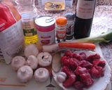 Foto del paso 1 de la receta Estofado con carne con champiñones y verduras