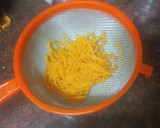 Foto del paso 6 de la receta: Crema de calabaza, zanahoria y garbanzos con espaguetis de zanahoria