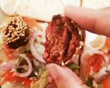 A picture of step 24 of Beetroot Felafel Sandwich with Feta cheese salad.