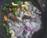 A picture of step 1 of Nawabi white paneer gravi.