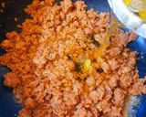 A picture of step 3 of Aata Suji and Mawa Halwa.