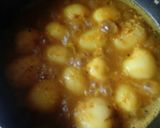 A picture of step 5 of LACHHA PORATHA with CHOTA ALOO CURRY.