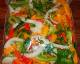 A picture of step 2 of Mike's Chunky Chicken Fajita Style Soft Tacos.