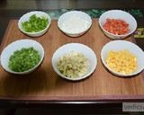 A picture of step 3 of Moong dal (lentil) and chickpea roll (chila).