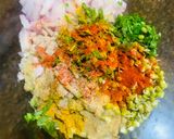 A picture of step 2 of Yam & Methi tikkis (yam and fenugreek greens patties).