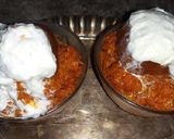 A picture of step 4 of Rabadi Gajar halwa with Gulabjamun.
