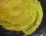 A picture of step 4 of Spinach Cheela wraps.