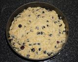 A picture of step 3 of Blueberry Pound Cake with Cream Cheese Frosting.
