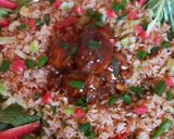 A picture of step 7 of Fried Rice with Manchurian.