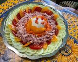 Une image de l'étape 19 de Salade complète au jambon blanc fumé, crudités et burrata.