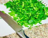 A picture of step 1 of Arabic Spinach with Potatoes.