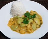 A picture of step 4 of Green Lima Bean Stew.
