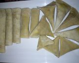 A picture of step 16 of Home made spring rolls and samosa.