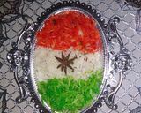 A picture of step 7 of Tricolor rice.